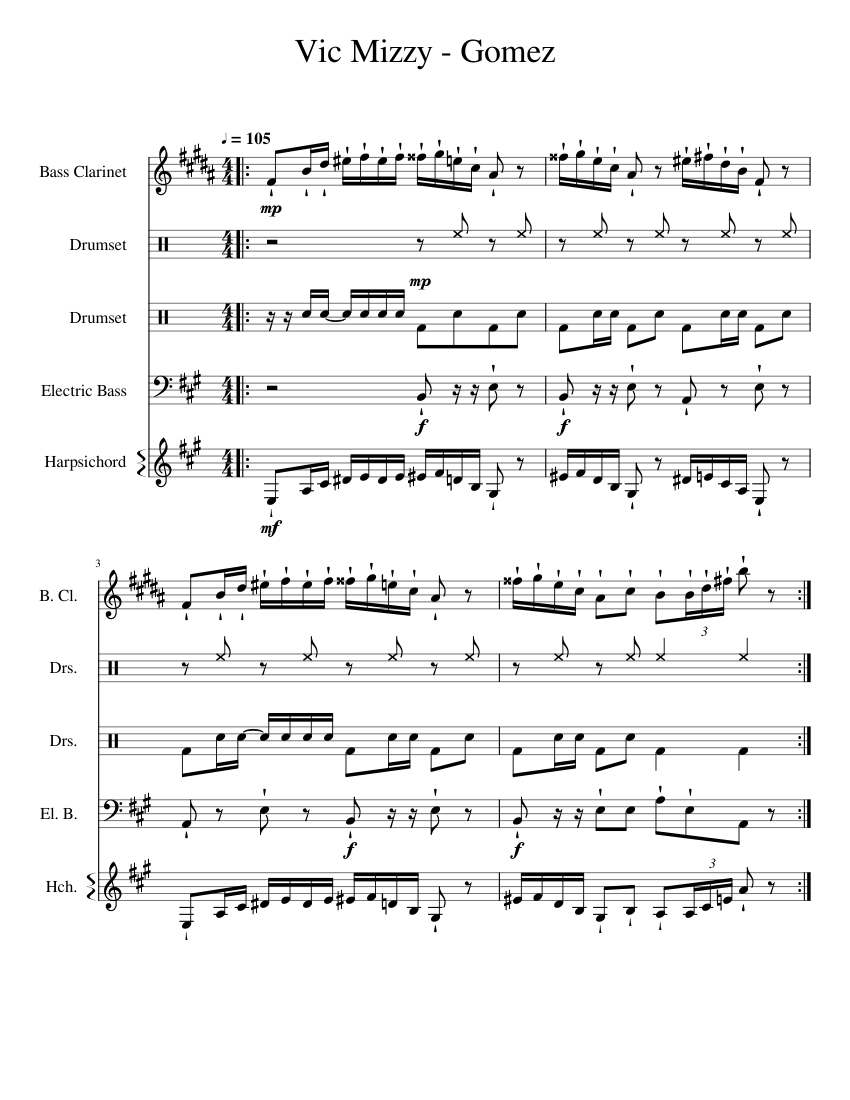 Addams Family / Los Locos Adams Sheet music for Harpsichord,