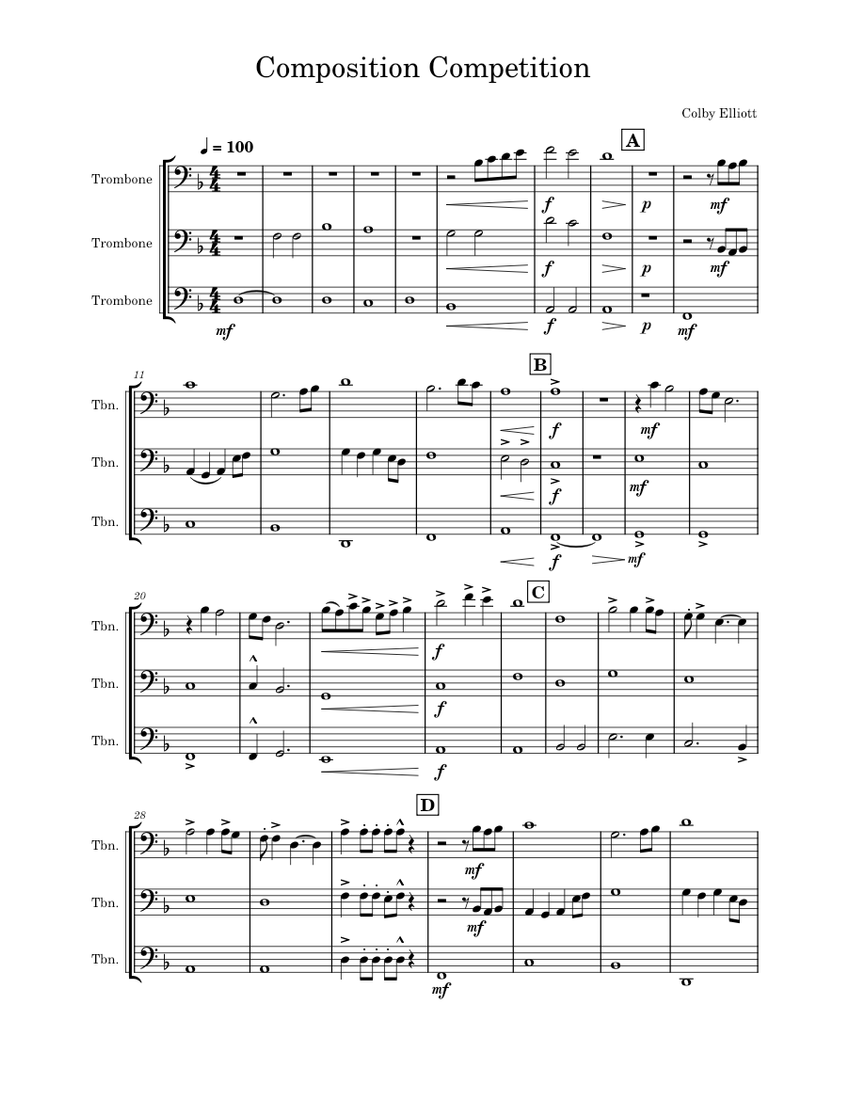 Composition_Competition v1.3 (FINAL) Sheet music for Trombone (Brass ...