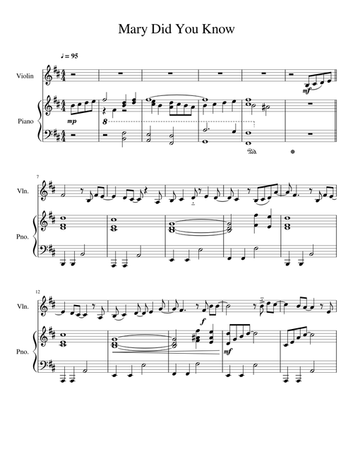 Mary Did You Know Violin