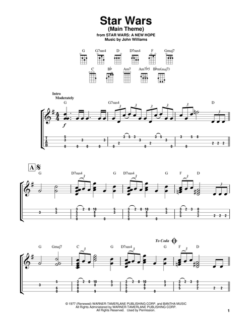 Star Wars (Main Theme) - John Williams (Easy Ukulele (with Tab))