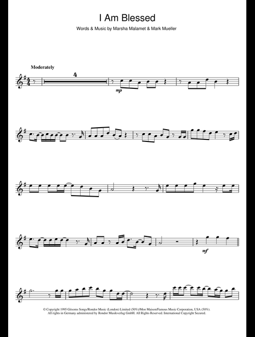 I Am Blessed - Eternal (Alto Sax Solo)