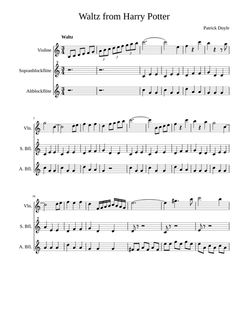Waltz from Harry Potter