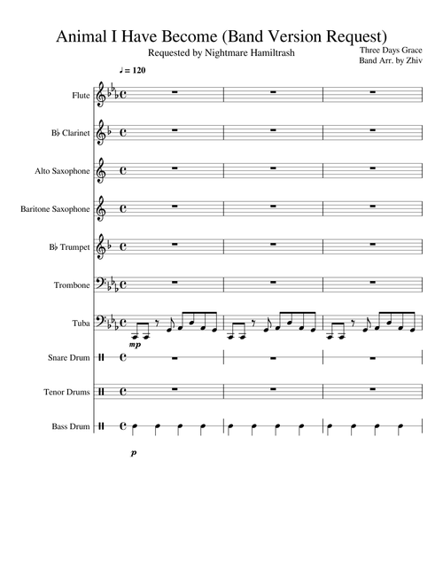 Animal I Have Become - Three Days Grace (Band Version Request)