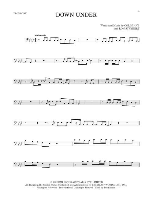 Down Under - Men At Work (Trombone Solo)