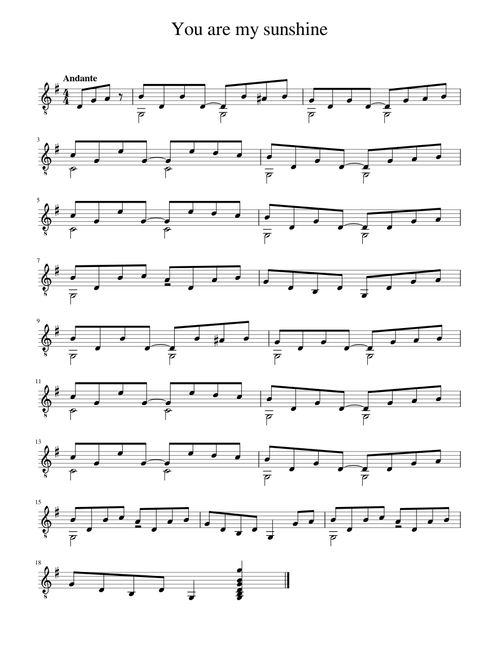 You Are My Sunshine – Misc Traditional