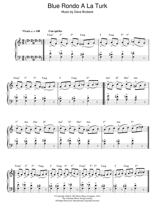 Blue Rondo A La Turk - Dave Brubeck (Piano Solo)