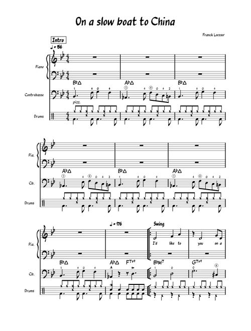 On a slow boat to China – Frank Loesser