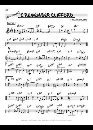 I Remember Clifford - Benny Golson Sheet Music for Flute (Piano