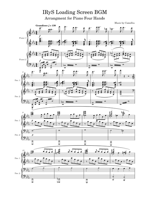 IRyS Loading Screen BGM – Camellia (Piano Four Hand)