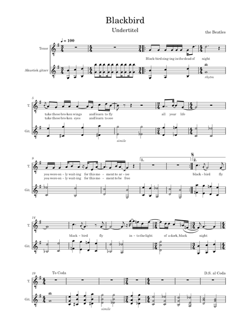 Blackbird – The Beatles