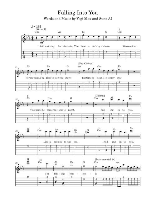 Falling Into You in C Minor