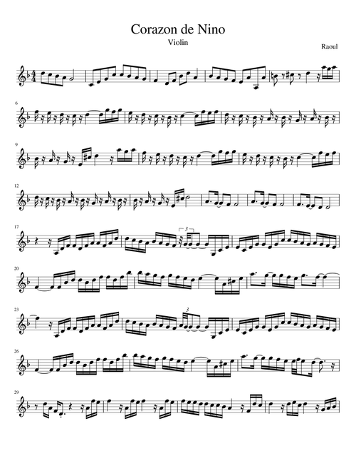 Corazon de Nino (violin)