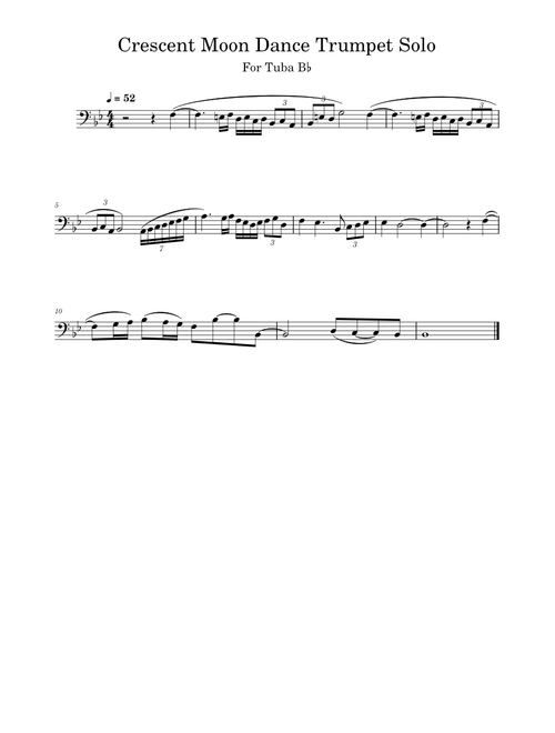 Crescent Moon Dance Trumpet Solo For Tuba