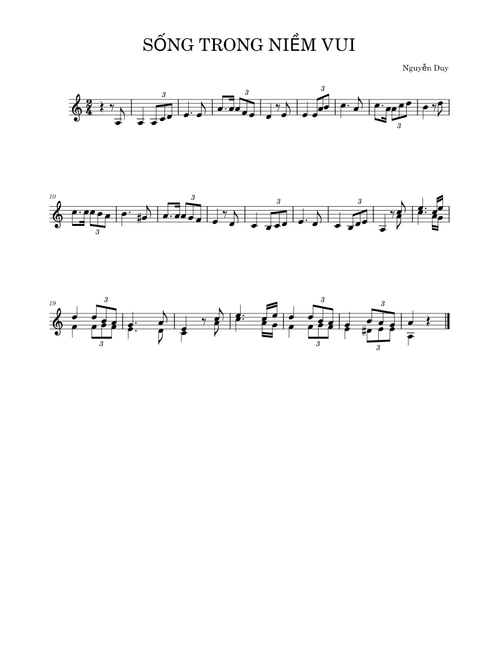 SỐNG TRONG NIỀM VUI