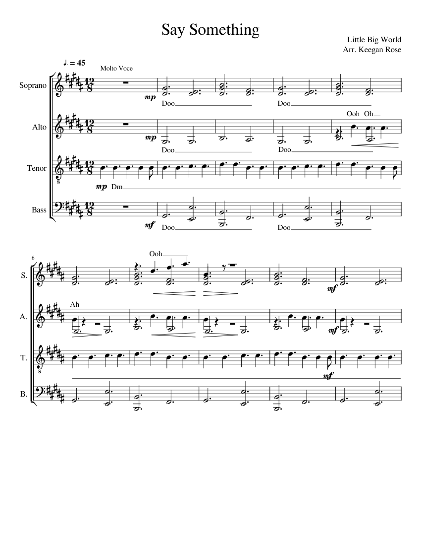 say something pentatonix pdf