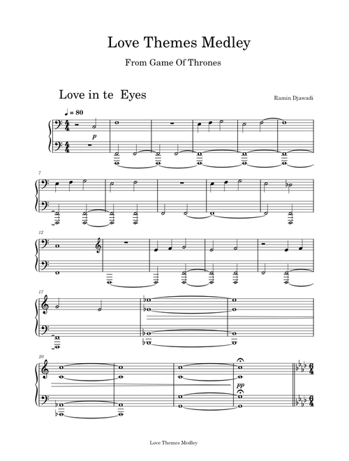 Game Of Thrones Love Themes Medley – Ramin Djawadi