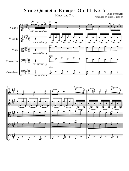 String Quintet in E Major (Boccherini)