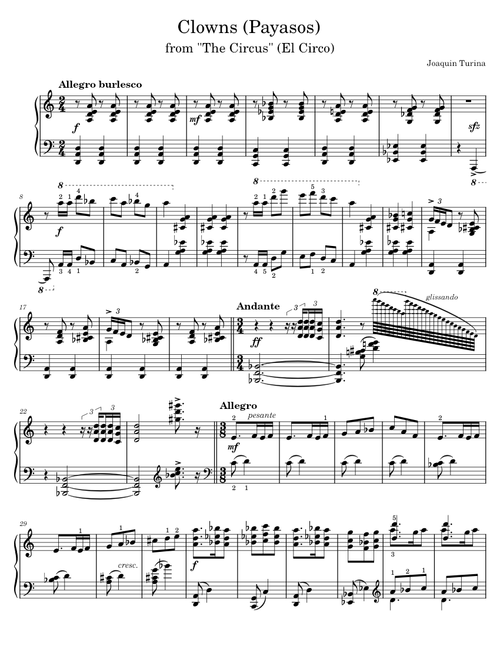 El Circo, Op. 68, No. 5 (Payasos) – Joaquín Turina