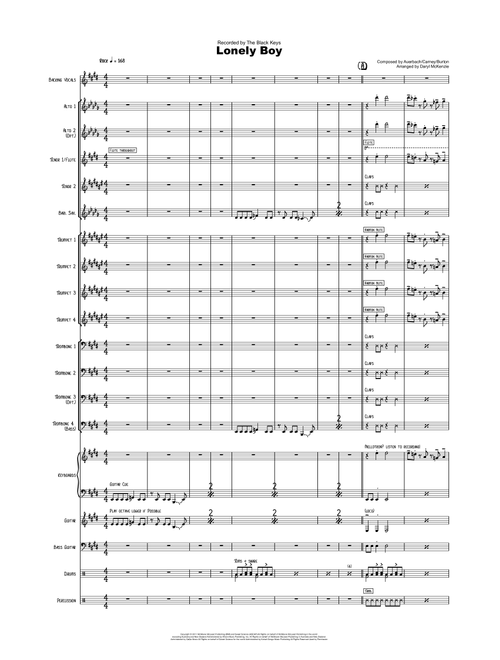 Lonely Boy (Arr. Daryl McKenzie) - The Black Keys (Large Ensemble)