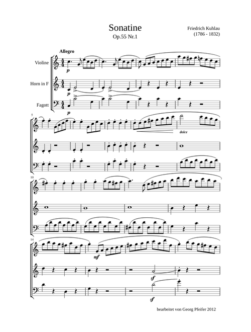 Friedrich Kuhlau, Sonatine Op.55 Nr.1