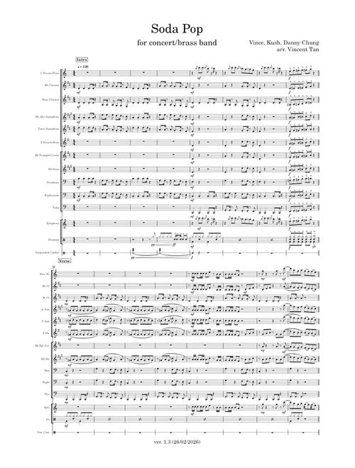 Soda Pop – Saja Boys (Brass/Concert Band)