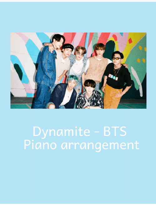 Dynamite - BTS piano arrangement