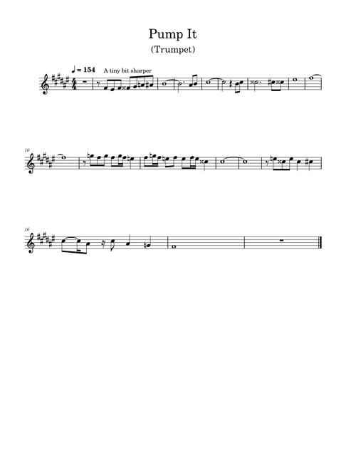 Pump it – The Black Eyed Peas (Trumpet part)