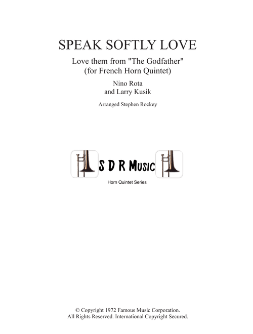 Speak Softly Love (Arr. Stephen Rockey) - Nino Rota (Brass Ensemble)