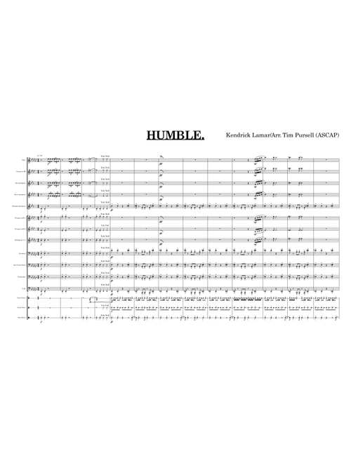 Humble (Arr. Tim Pursell) - Kendrick Lamar (Marching Band)