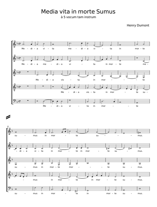 Media vita in morte Sumus - Henry Dumont