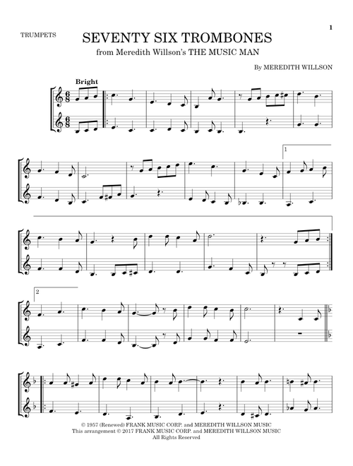 Seventy Six Trombones - Meredith Willson (Trumpet Duet)