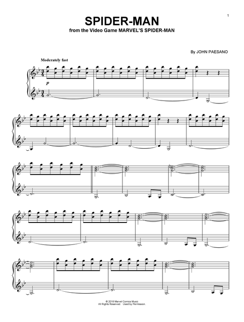 Spider-Man - John Paesano (Piano Solo)