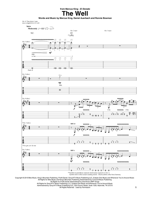 The Well - Marcus King (Guitar Tab)