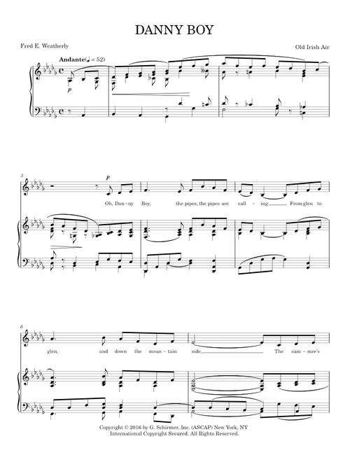 Danny Boy (Piano Vocal)