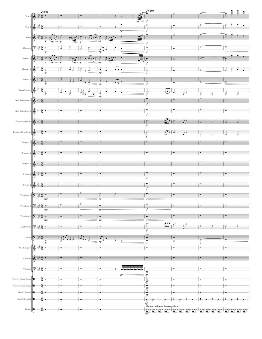 anima concert band arr. wip Sheet Music for Trombone, Euphonium, Tuba ...
