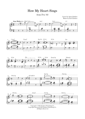 Bill Evans Trio - How My Heart Sings Sheet Music for Piano (Solo