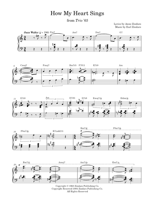How My Heart Sings - Bill Evans (Piano Solo)