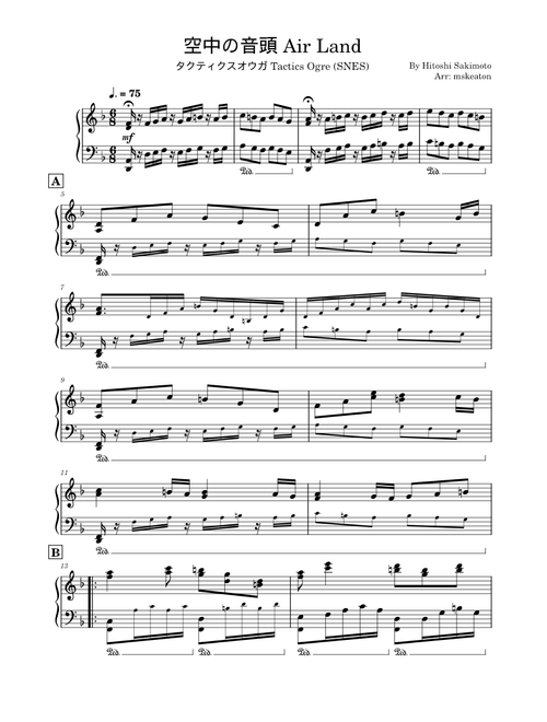 Tactics Ogre sheet music by Djerom | Play, print, and download in
