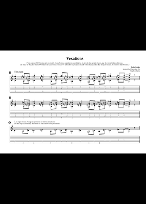 Vexations – Erik Satie Sheet Music for Piano (Solo) | MuseScore.com