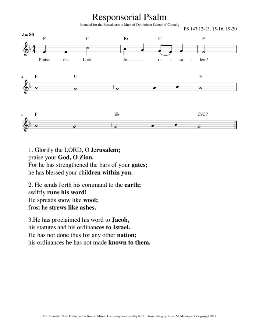 Psalm 81 1 20 Psalm 81 1 20