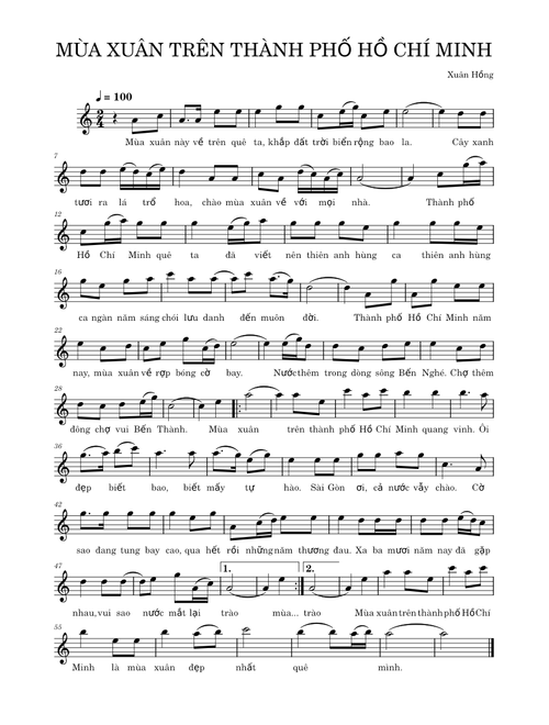 MÙA XUÂN TRÊN THÀNH PHỐ HỒ CHÍ MINH – Xuân Hồng