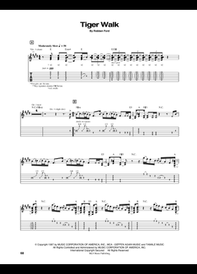 Robben Ford Tiger Walk 楽譜集 Free Tiger Walk by Robben Ford sheet music | Download PDF or