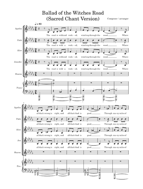 Ballad of the Witches Road - End Harmonies