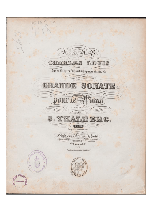 Piano Sonata Op. 56 (Sigismund Thalberg)