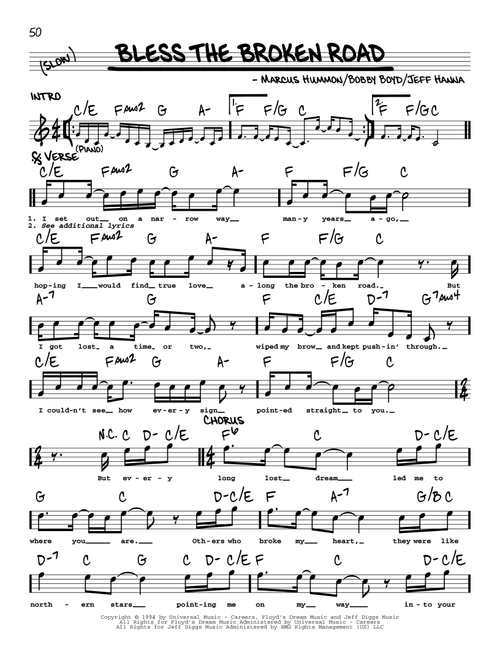 Bless The Broken Road - Rascal Flatts (Real Book - Melody-Chords-Lyrics)