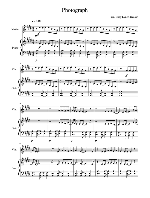 Photograph- Piano and violin
