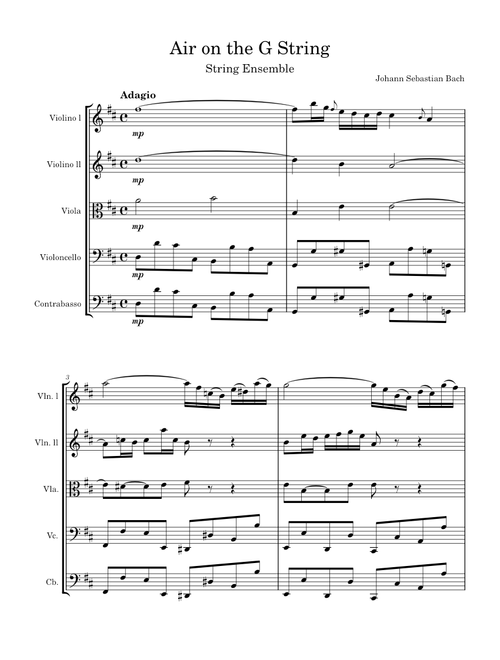 Air On The G String – Johann Sebastian Bach