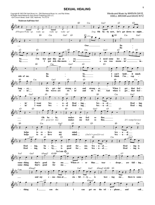 Sexual Healing - Marvin Gaye (Lead Sheet - Fake Book)