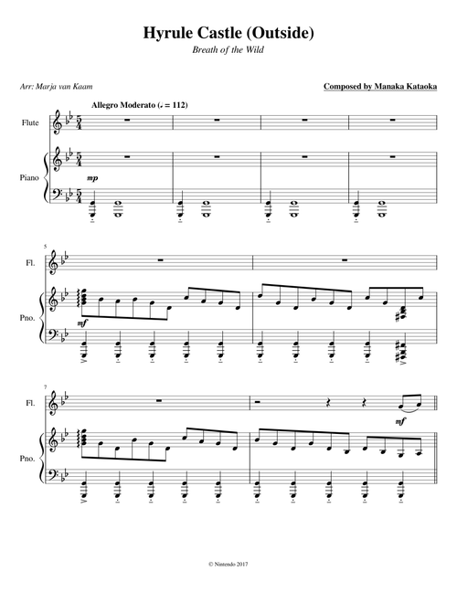 Breath of the Wild: Hyrule Castle for Flute and Piano