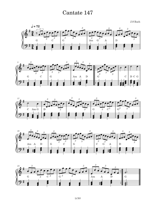 Cantate No. 147, BWV 147, No. 10 (Choral. "Jesus bleibet meine Freude") – Johann Sebastian Bach